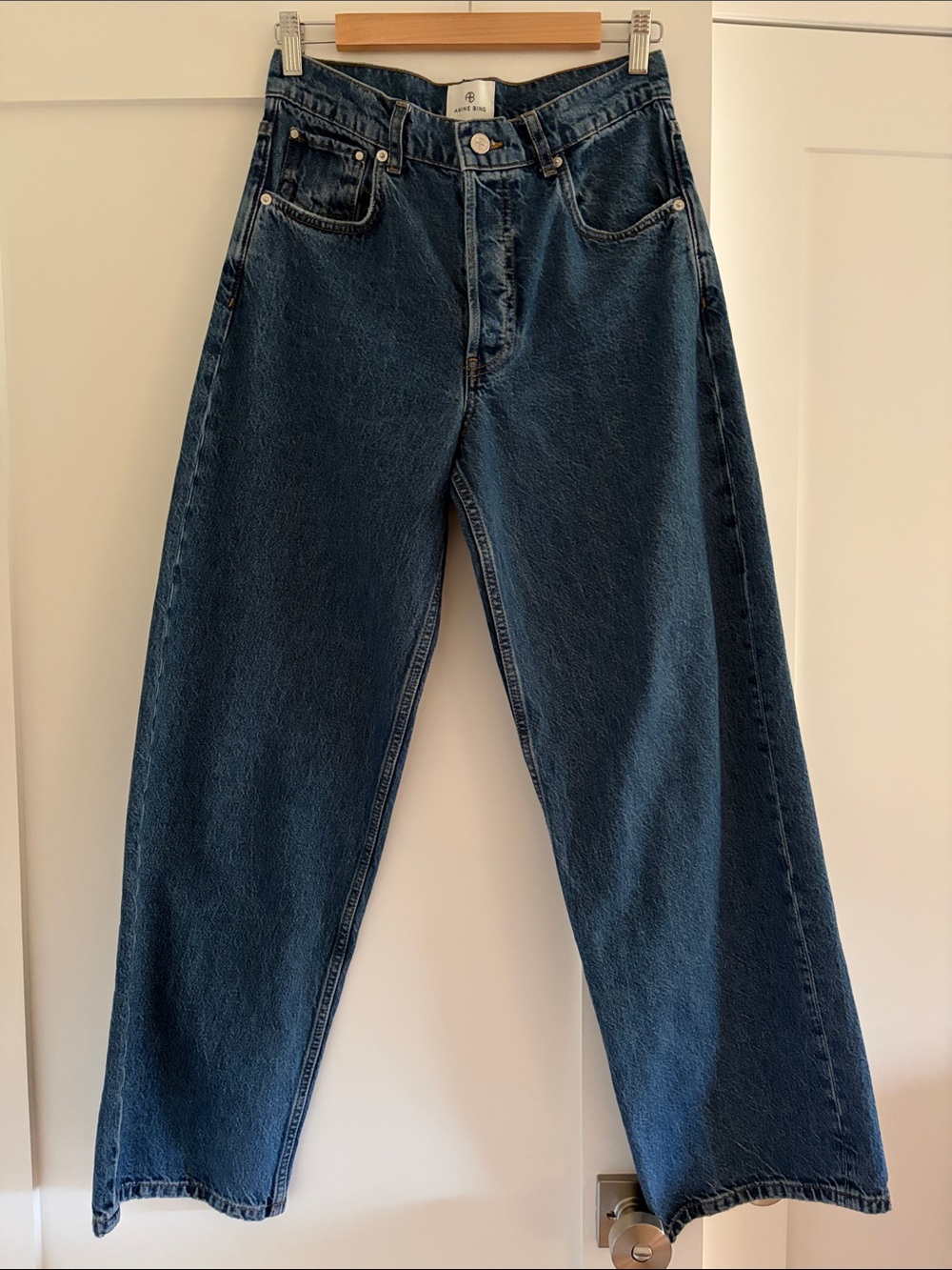Anine Bing Dark Blue Wide-Leg Jeans